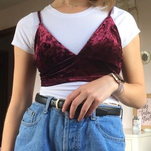 Forever 21 Crushed Velvet Bralette